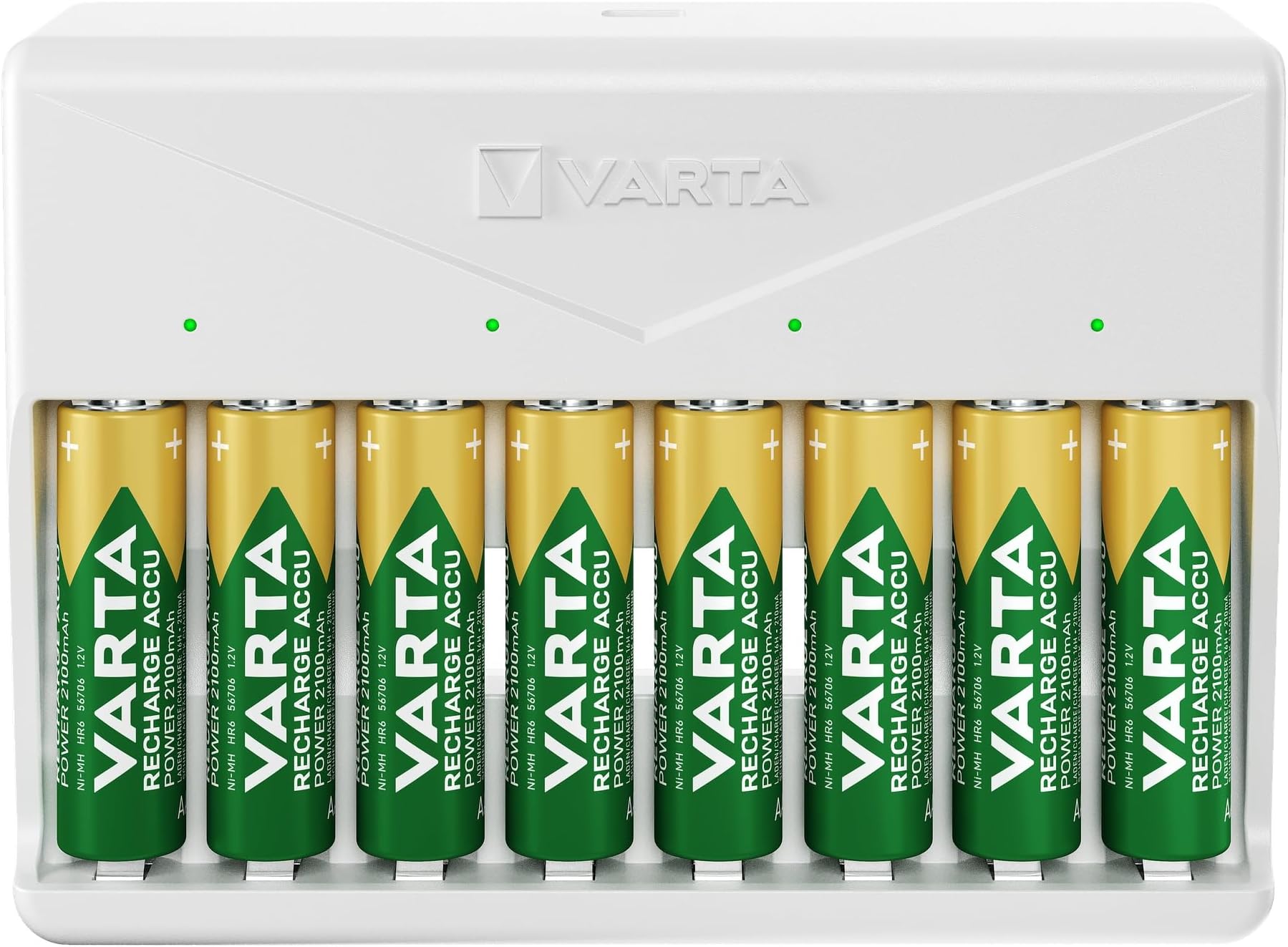 VARTA Charger for up to 8 AA/AAA, Multi Charger, USB-C