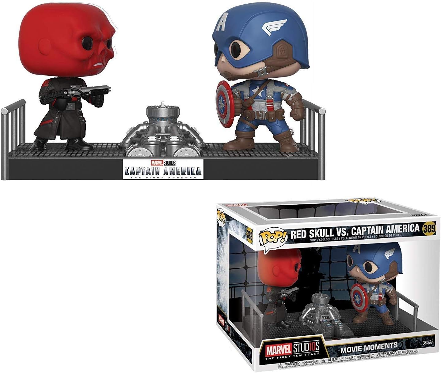 FunkoPop! Movie Moment: Bobble 2-Pack Marvel Captain America & Red Skull, Action Figure - 32880