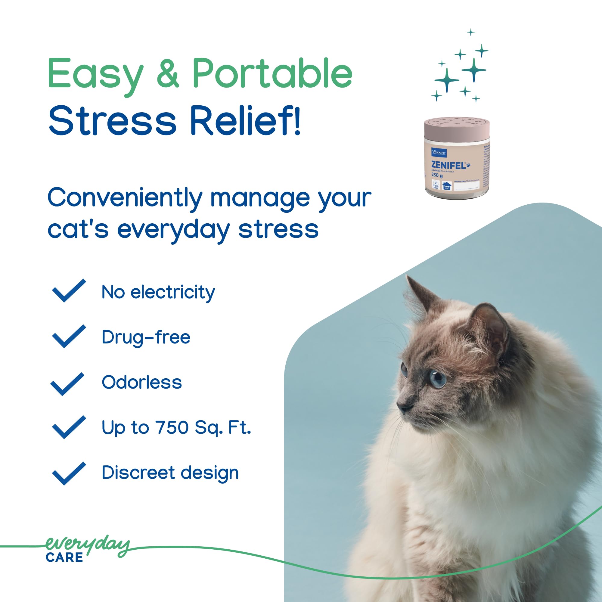 Virbac ZENIFEL™ Gel Diffuser | Managing Stress-Related Behaviors in Kittens & Cats - No Electricity Needed - Lasts Up to 2 Months - image 6