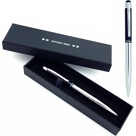 Penna A Sfera Antonio Mirò - Inchiostro Blu, Design Argentato, Confezione Regalo - Foto 11