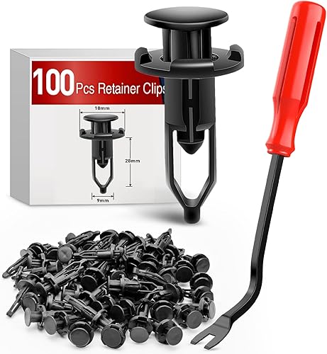 Miniatura 1 de Nilight 100 clips de nailon tipo empuje, retenedor de remache, cubierta de parachoques trasero, retenedor tipo empuje para Toyota #52161-02020 y