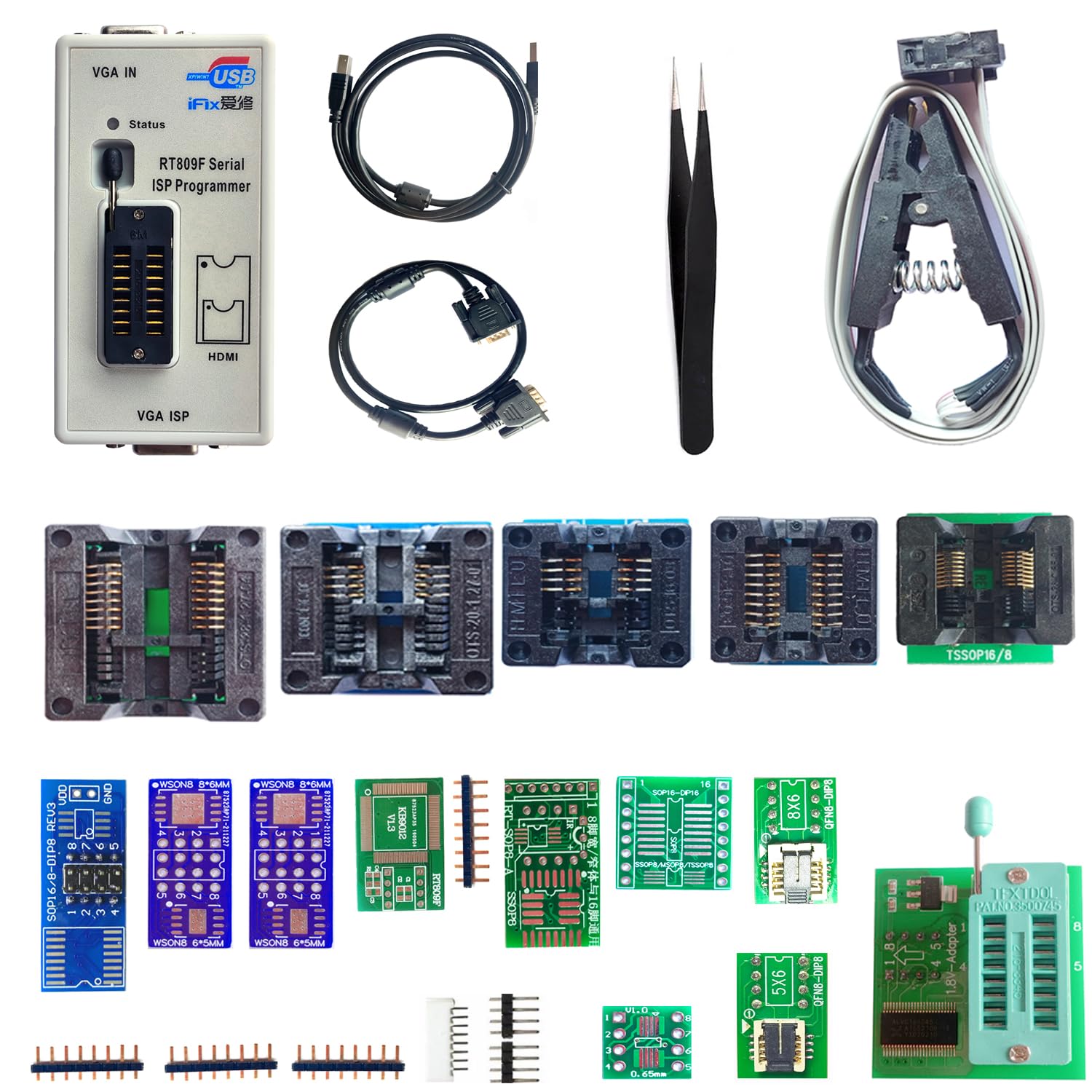 Amazon.com: RT809F Programmer NOR MCU Nand VGA LCD ISP Universal