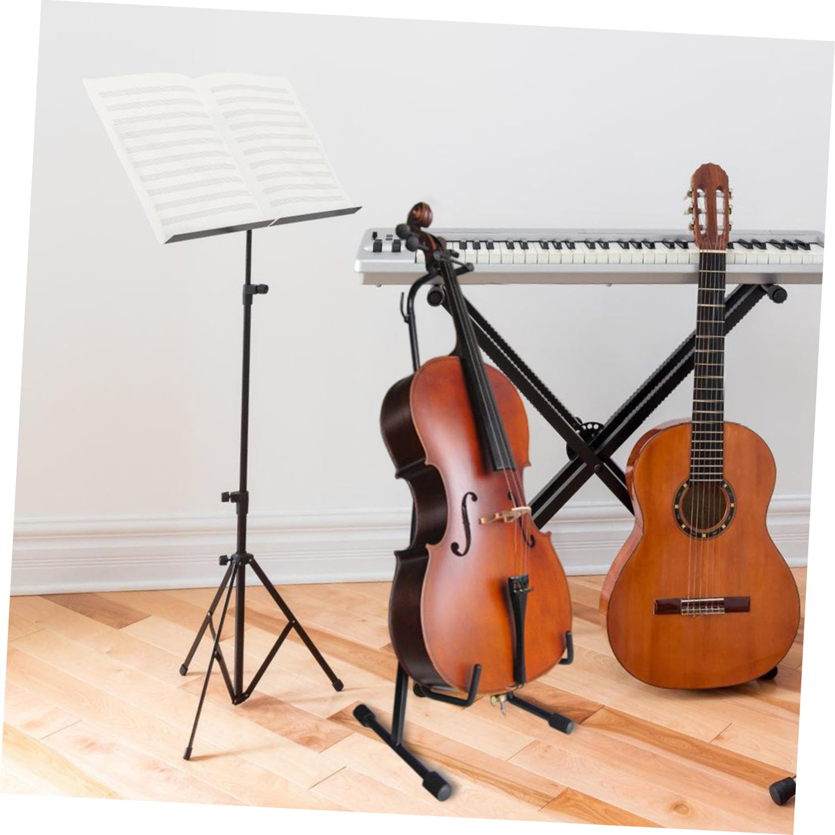 1 Wspornik Wiolonczeli Instrument Muzyczny Składany Wspornik Składany Stojak Na Gitarę Stojak Na Banjo Z Uchwytem Na Kokardę Stojak Na Kable Z Uchwytem Wiolonczela Bęben