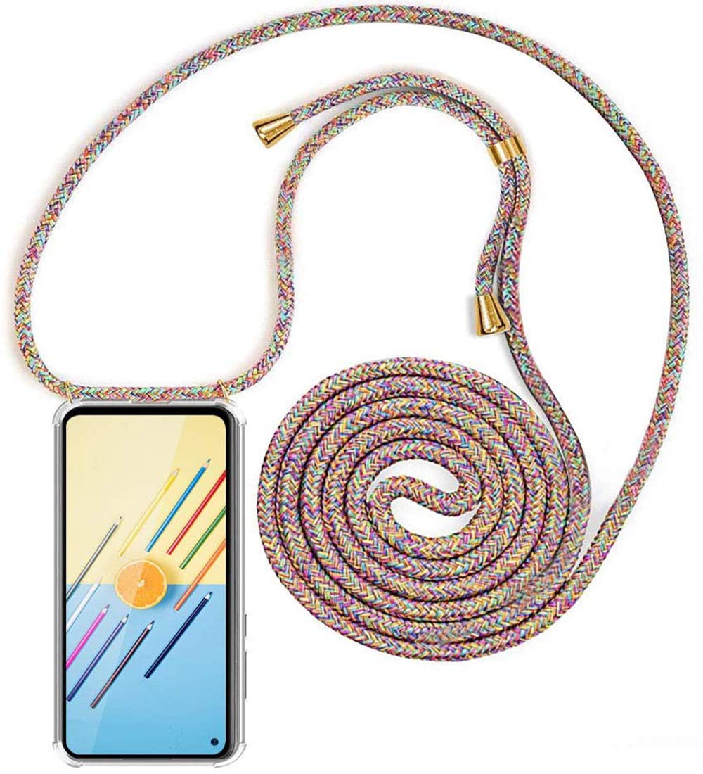 Etui na telefon komórkowy Huawei Honor 200 5G z paskiem - łańcuszek na telefon komórkowy etui ze sznurkiem do zawieszenia, zawieszka na telefon komórkowy - przezroczyste etui ochronne w