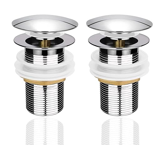 Supreme Bazaar Waste Coupling Pop-Up Type, Chrome Finish Full Thread Waste Coupling 32mm (Pack Of 2)