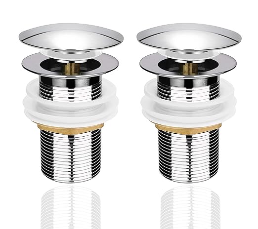 Supreme Bazaar Waste Coupling Pop-Up Type, Chrome Finish Full Thread Waste Coupling 32mm (Pack Of 2)