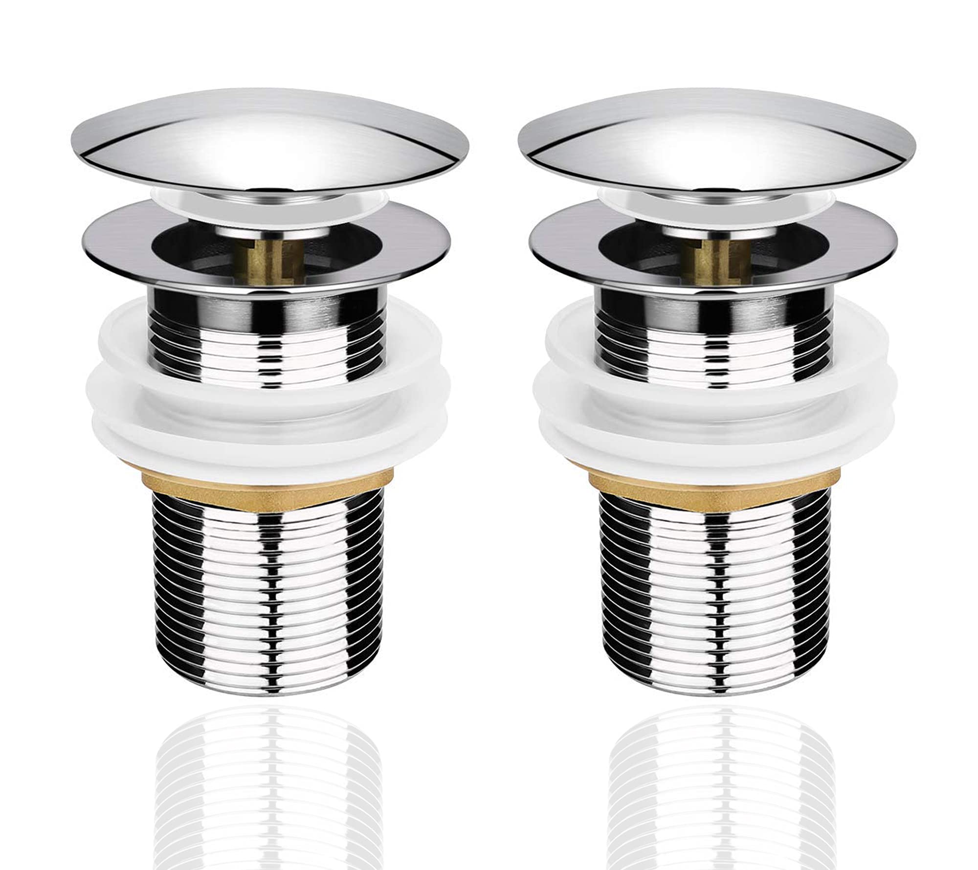 Supreme Bazaar Waste Coupling Pop-Up Type, Chrome Finish Full Thread Waste Coupling 32mm (Pack Of 2)