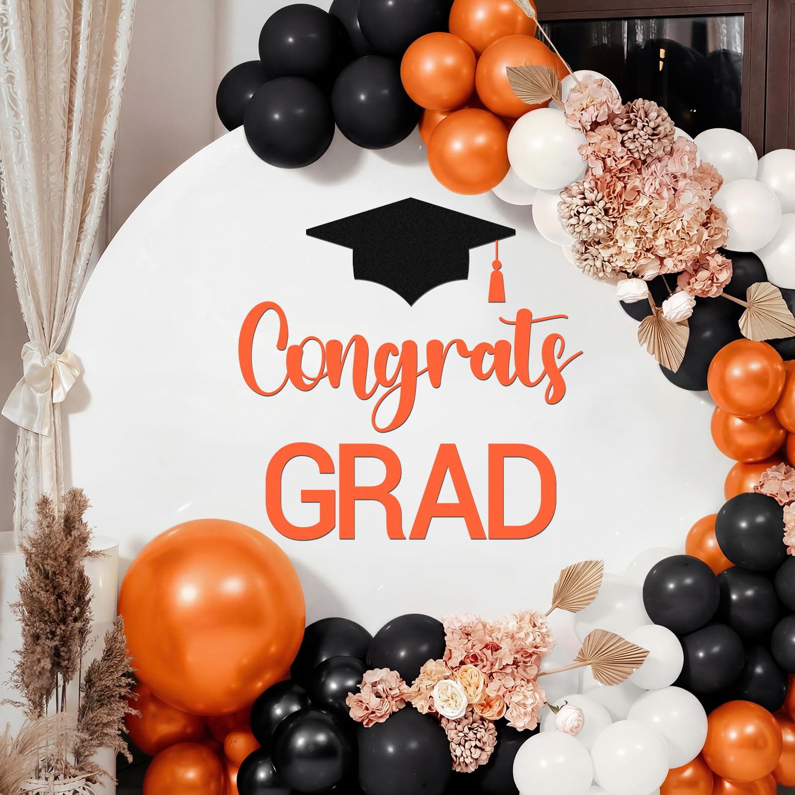 Epakh 2026 Graduation Party Decal Sign for Backdrop Letters Peel and Stick Graduation Sticker for Balloon Arch Decorations Party Sign Wall Decor(Orange)