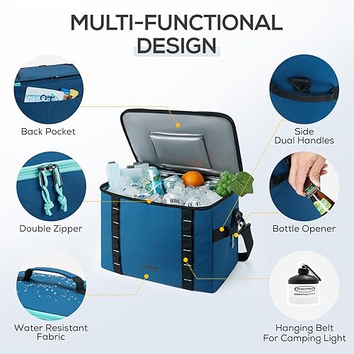Miniatura 5 de TOURIT Cooler Bag - 69 latas aisladas suaves y plegables para almuerzo, para picnic, playa, trabajo, viajes