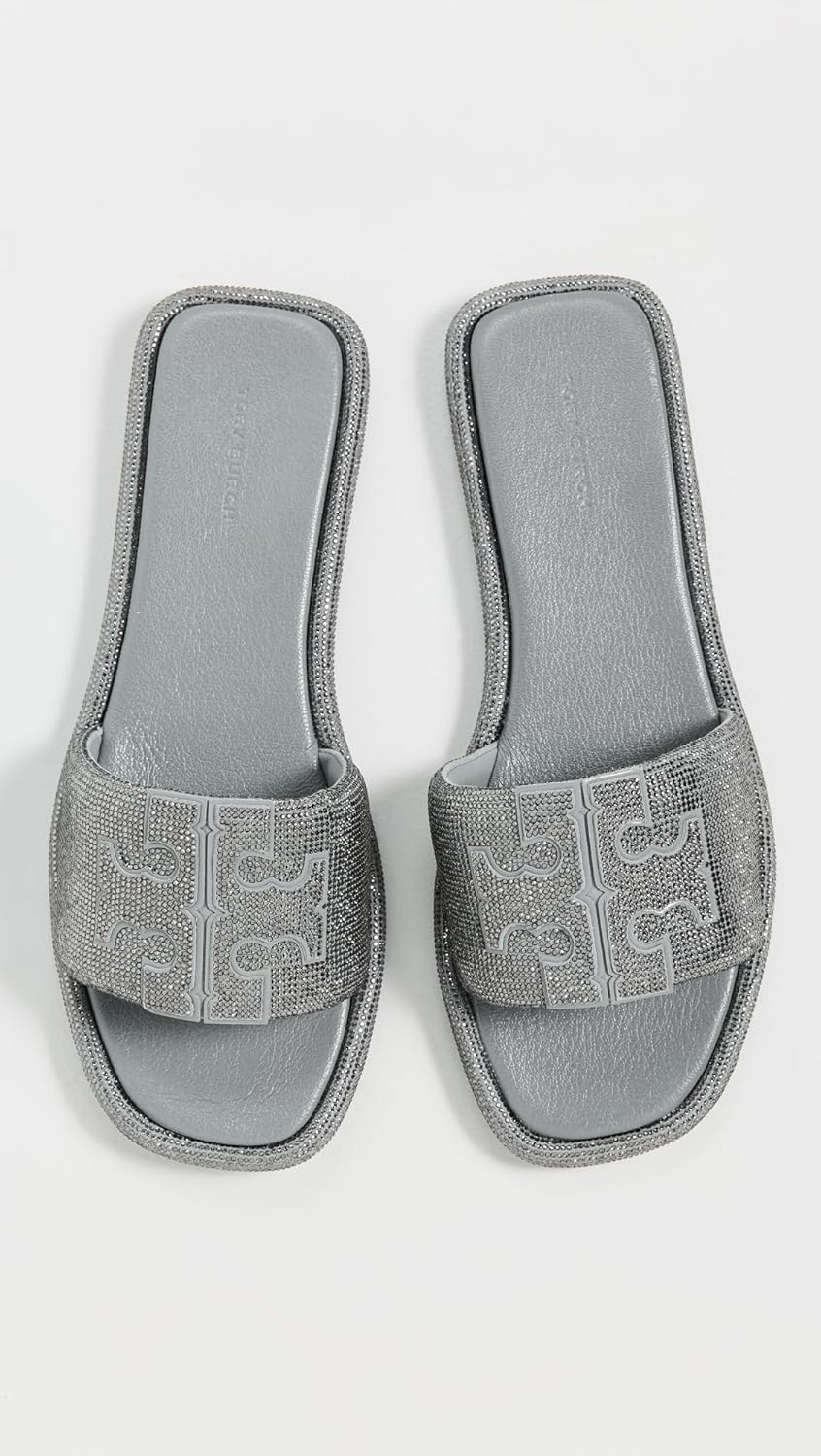 Tory Burch Women's Double T Pave Sport Slides - Image 4