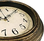 Extra Large Retro Wall Clock, Plumeet 16'' Non Ticking Classic Silent Vintage Wall Clocks Decorative Kitchen Living Room Bedroom - Battery Operated