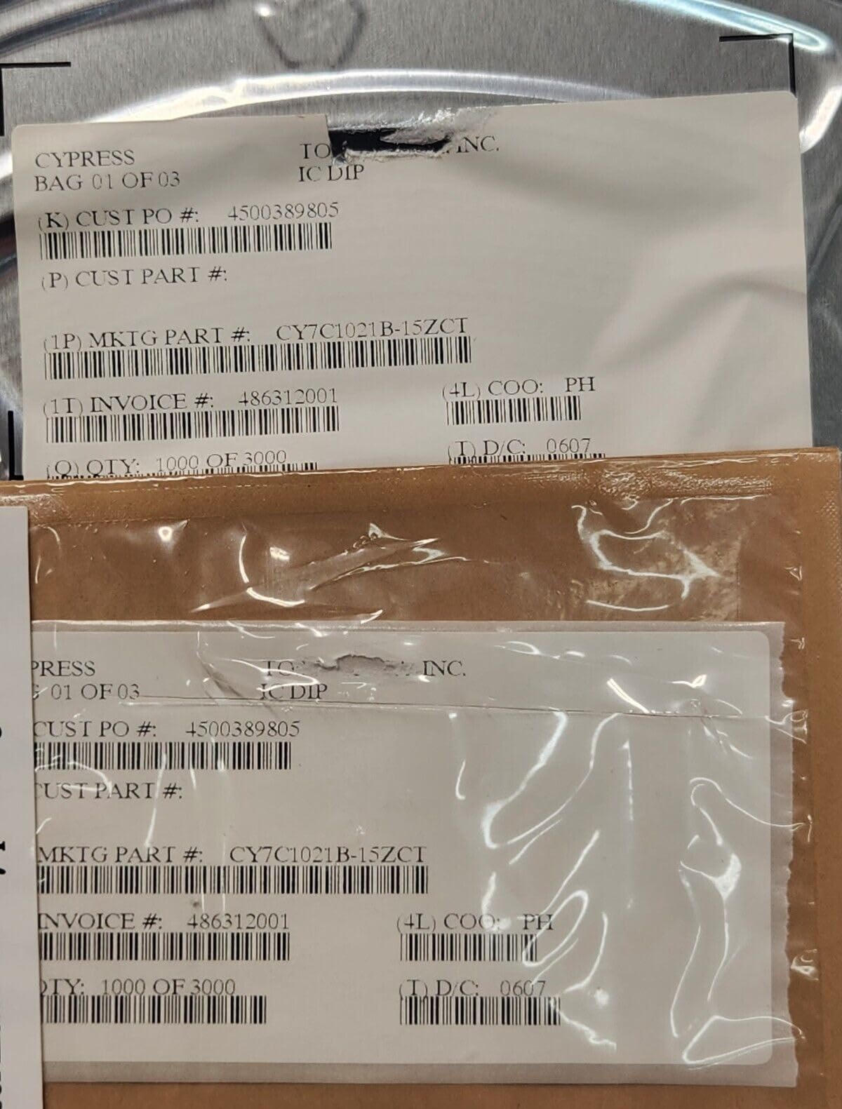 (1,000 PCS) CY7C1021B-15ZCT Cypress IC fits SRAM 1MBIT Parallel 44TSOP II