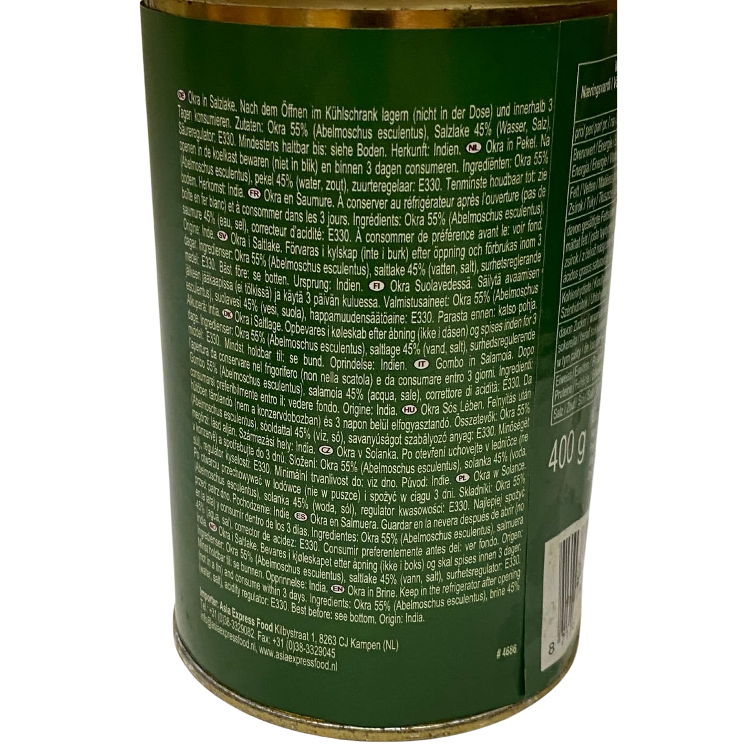 Royal Orient Okra en Sal Agua 400 g