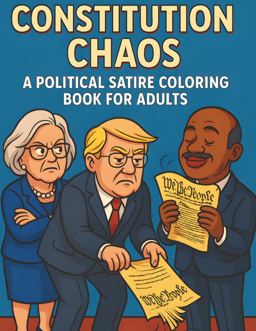Constitutional Chaos: A Political Satire Coloring Book for Adults