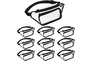10 Pack Clear Fanny Packs