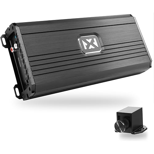 NVX NDA15001 3000W Peak (1500W RMS) N-Series Class-D 1-Ohm Stable Monoblock Amplifier with Remote Bass Knob