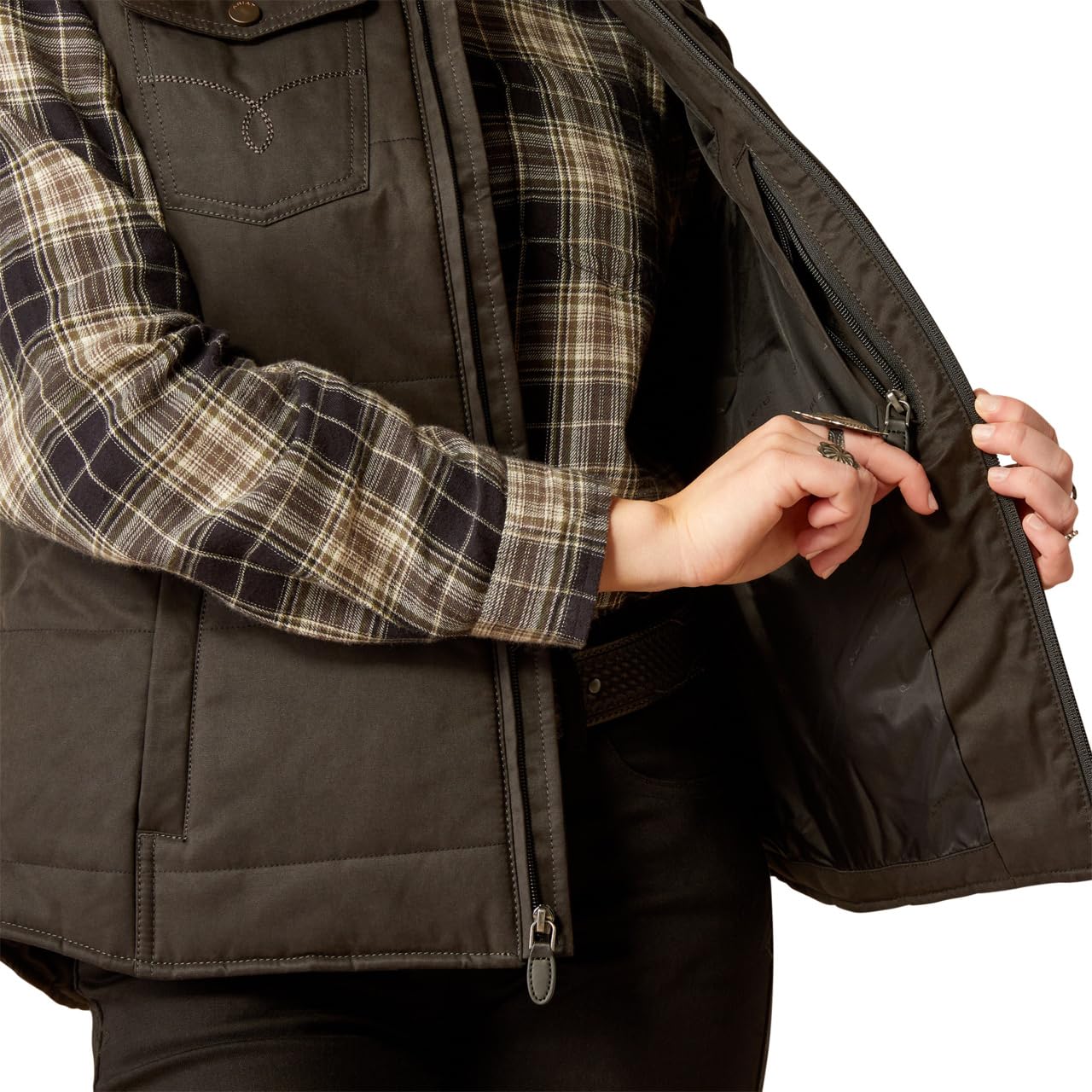 Ariat (WSL - Gilet trapuntato da donna Grizzly Banyan Bark