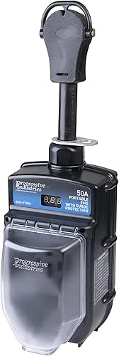 Progressive Industries EMS-PT50X Portable RV Surge Protector, Black, 50 Amp