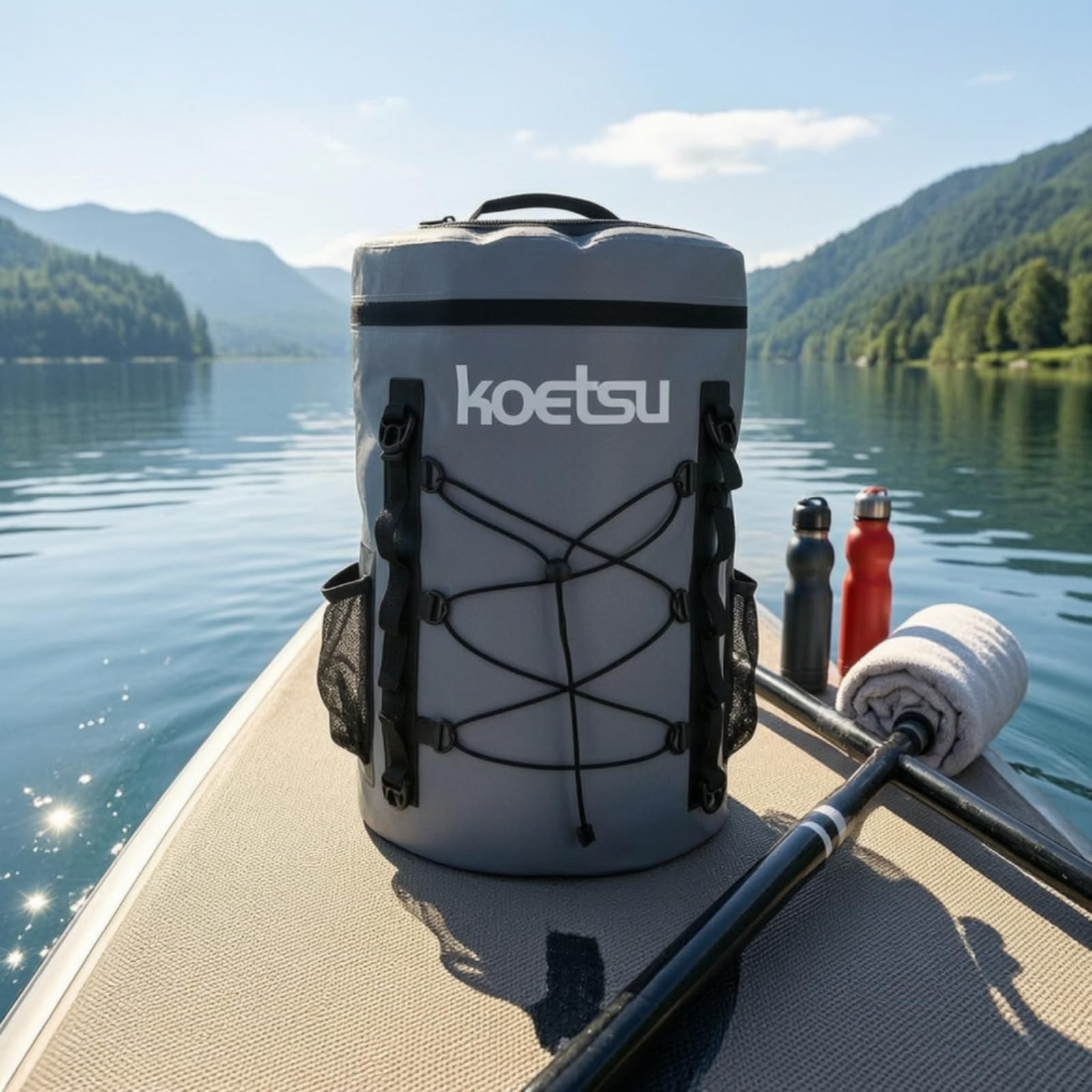 predolo Stand-Up-Paddleboard-Decktasche Geräumig Paddleboard-Decktasche Tragbar -Aufbewahrungstasche für Wassersport, Strand, Paddelbrett-Kühlbox-Aufbewahrungstasche
