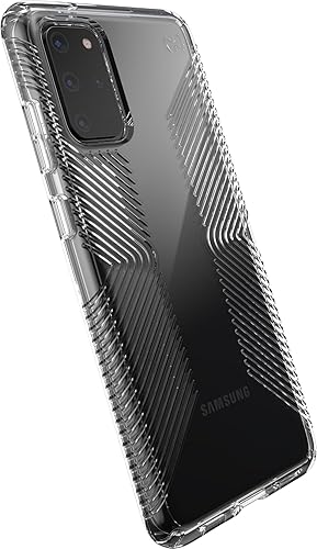 Speck Presidio Perfect Clear - Funda transparente con agarre para Samsung Galaxy S20+, transparente (136375-5085)