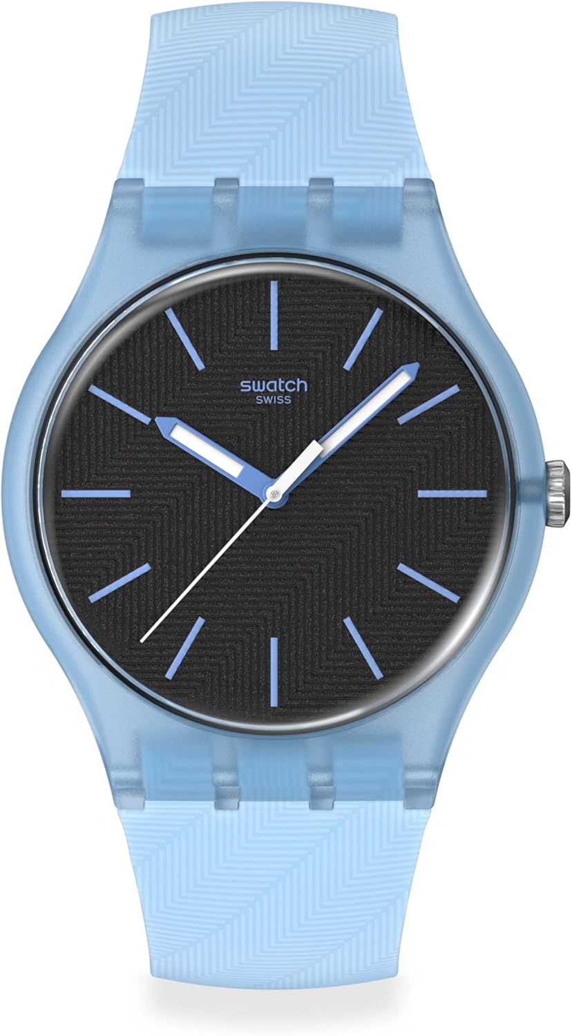 Swatch Unisex Casual Watch Blue Bio-sourced Quartz Blue Moves