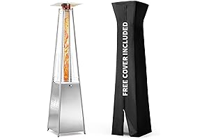 Golden Flame Outdoor Pyramid Flame Patio Heater
