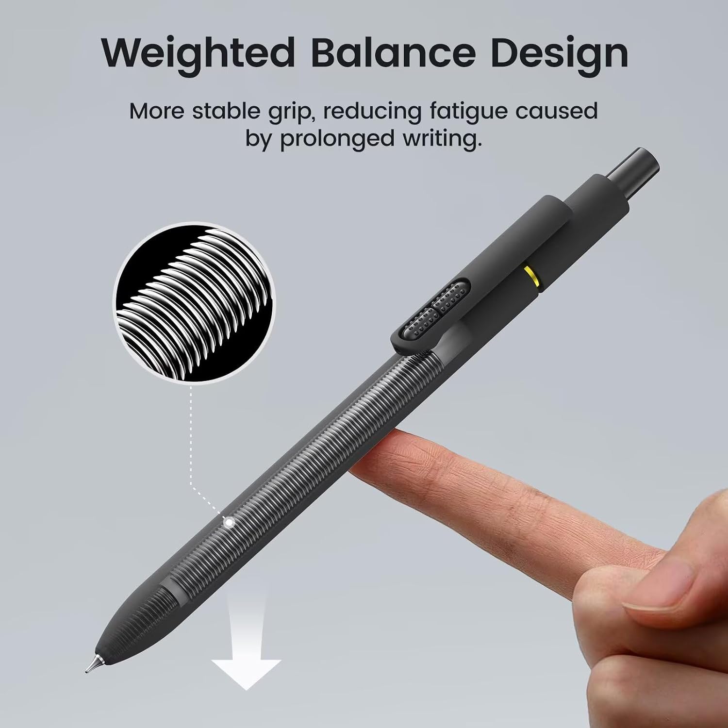 8 Pack Gel Pens, Black Ink Quick-Drying No Smudge with Fidget image 5