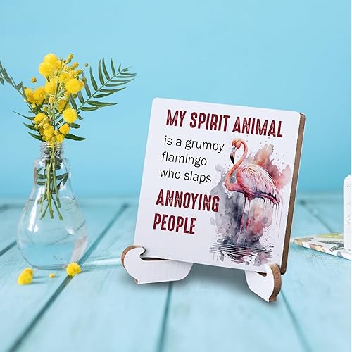 Miniatura 10 de Decoración decorativa de escritorio, terapia de salud mental, placa de decoración de oficina con soporte de madera, letrero de madera inspirador