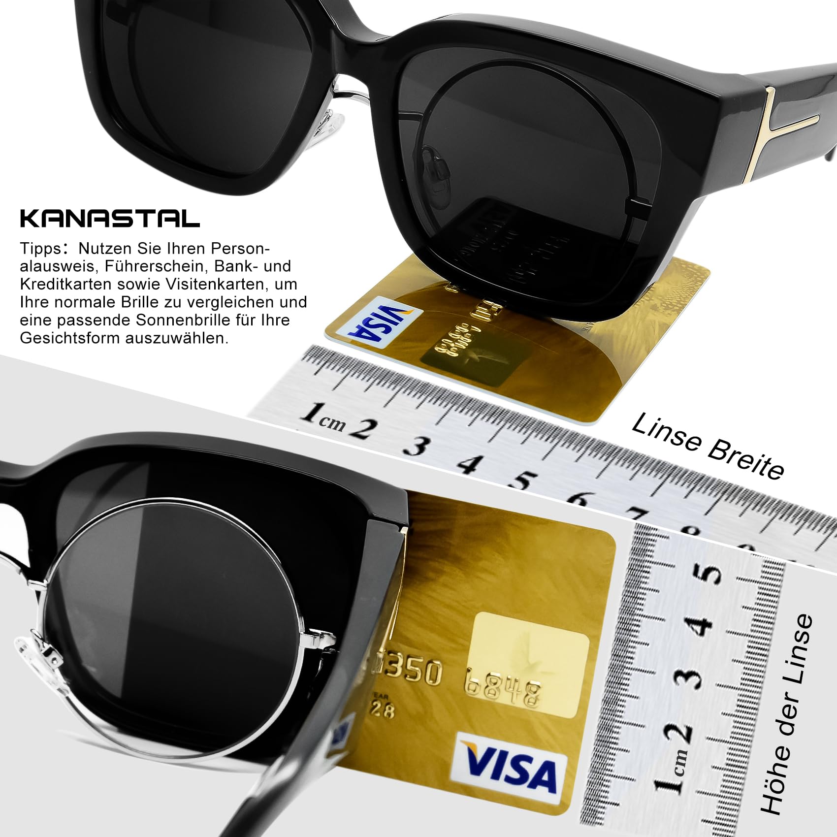 KANASTAL Übergröße Überzieh Sonnenbrille Herren und Damen Quadratisch Polarisiert Überbrille Sonnenbrille für Brillenträger UV400 Sonnenschutz Übersonnenbrille Fit Over Sunglasses