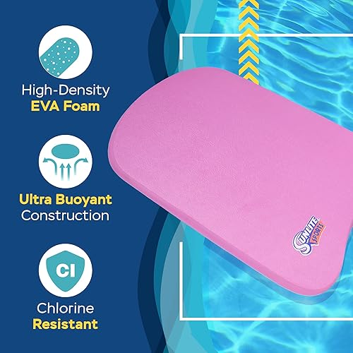 Miniatura 3 de Sunlite Sports Swimming Kickboard, Training Aid Float for Swimming and Pool Exercise, Boogie Board Workout Equipment, EVA Material Swim Buoy,