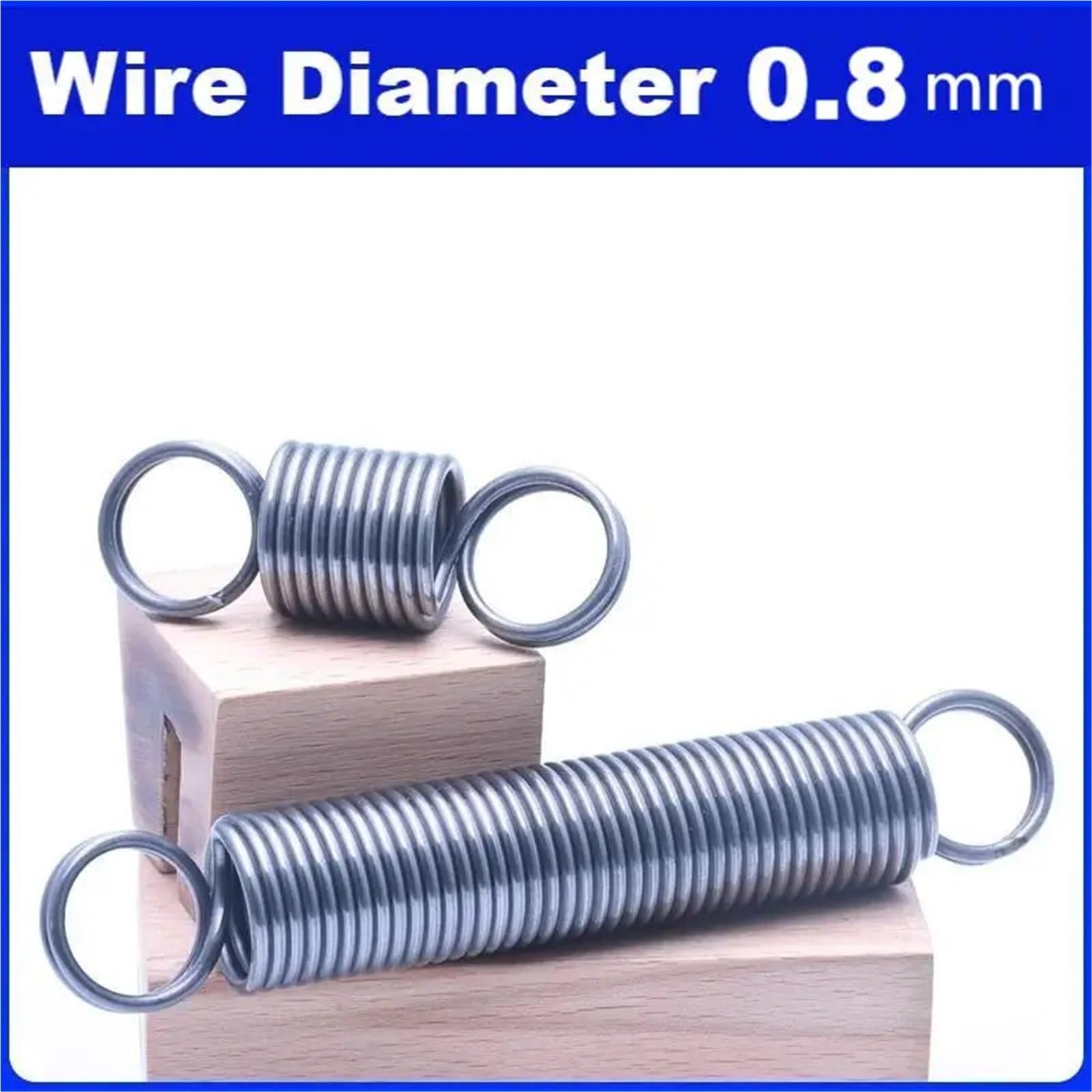 Extension Springs 20 Pcs Spring Steel Tension Spring 0.8mm Wire Dia Extension Springs with Hook Ends Small Extension Springs(45mm)