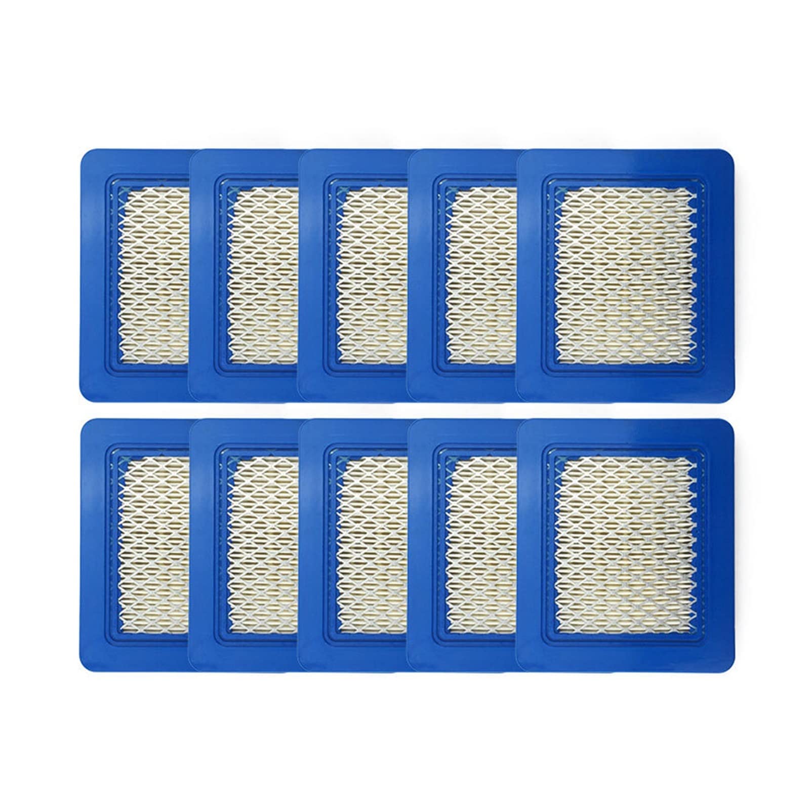 ZEKICE Paquete de 10 filtros de Aire 491588S compatibles con Briggs Stratton 491588 4915885 Filtro de cortacésped de Cartucho de Filtro de Aire Plano