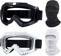 Vista 1 de Gafas de motocross para motocross, paquete de 2 gafas de motocross con protección solar y UV, pasamontañas, cubierta completa para jóvenes