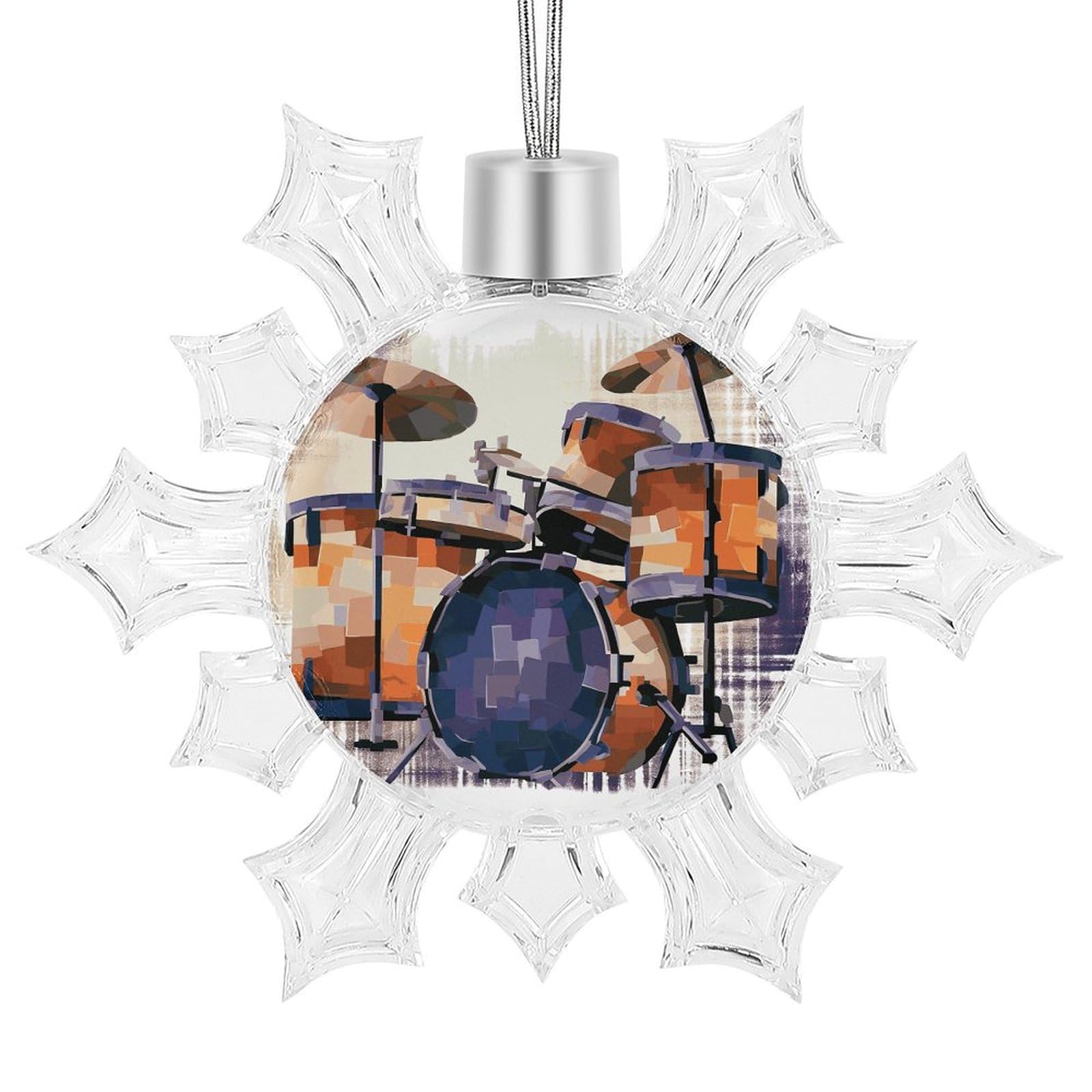 Décoration de Noël 2024 pendentif flocon de neige aluminium pour fête et mariage
