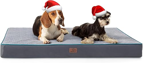 Bedsure - Cama ortopédica de espuma viscoelástica para perros grandes de hasta 75100 libras 35 a 4 pulgadas de grosor colchón para mascotas con