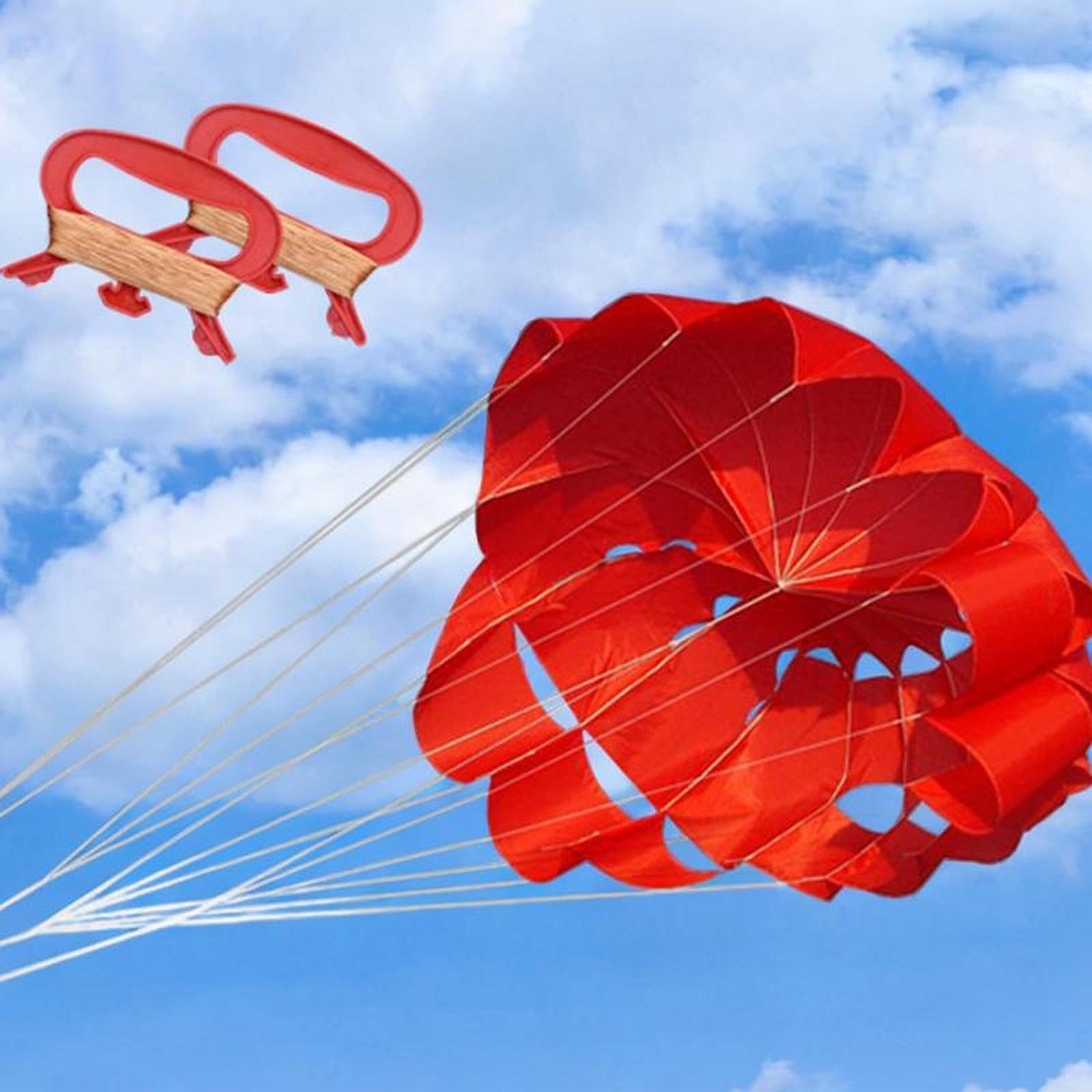 Menolana Umbrella Kite Sports Kite 2 Line Kite Outdoor Activities Parachute Kite Flying Kites for Trip Camping Garden Backyard Adults, Red
