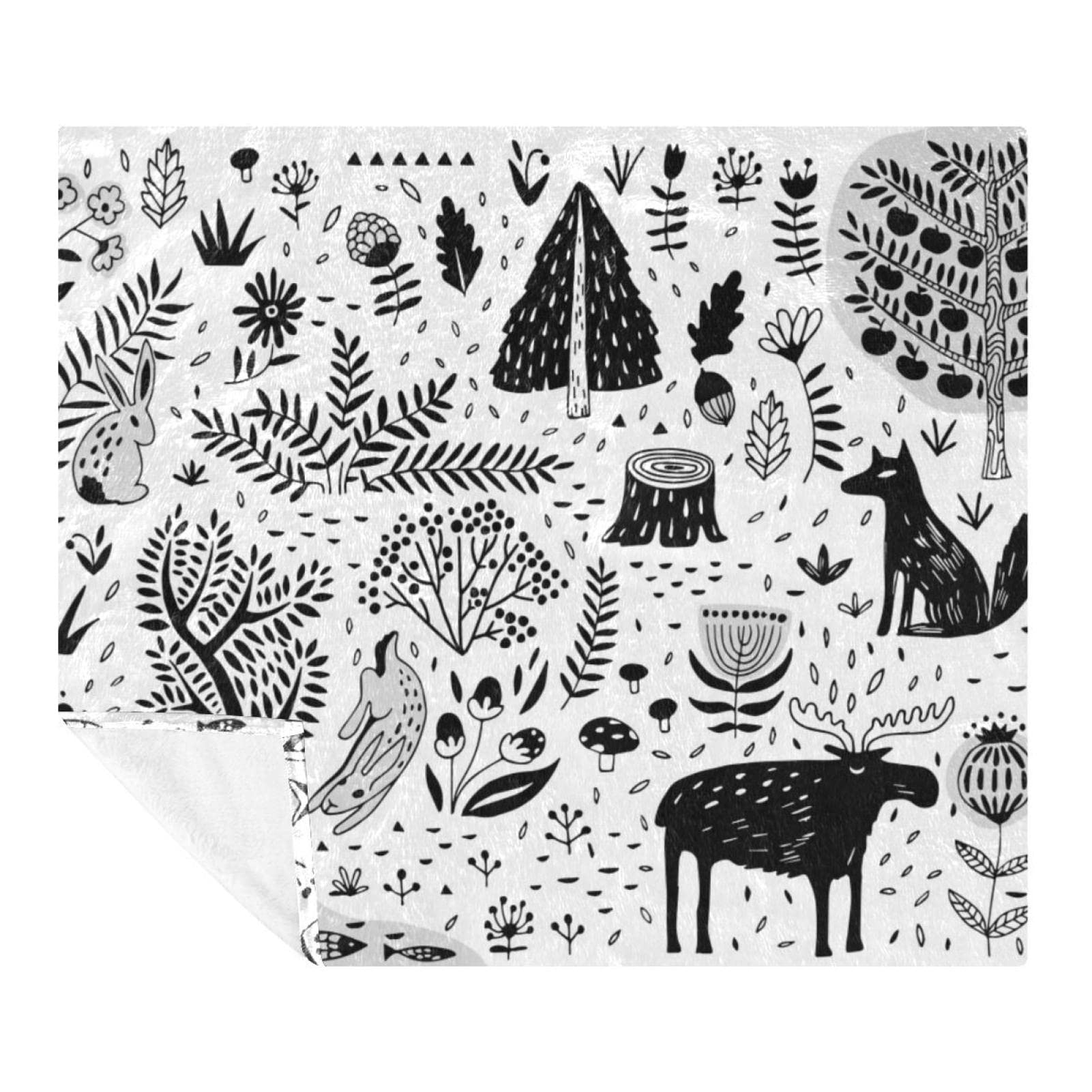 Couverture polaire lapin douce 150x200 pour canapé