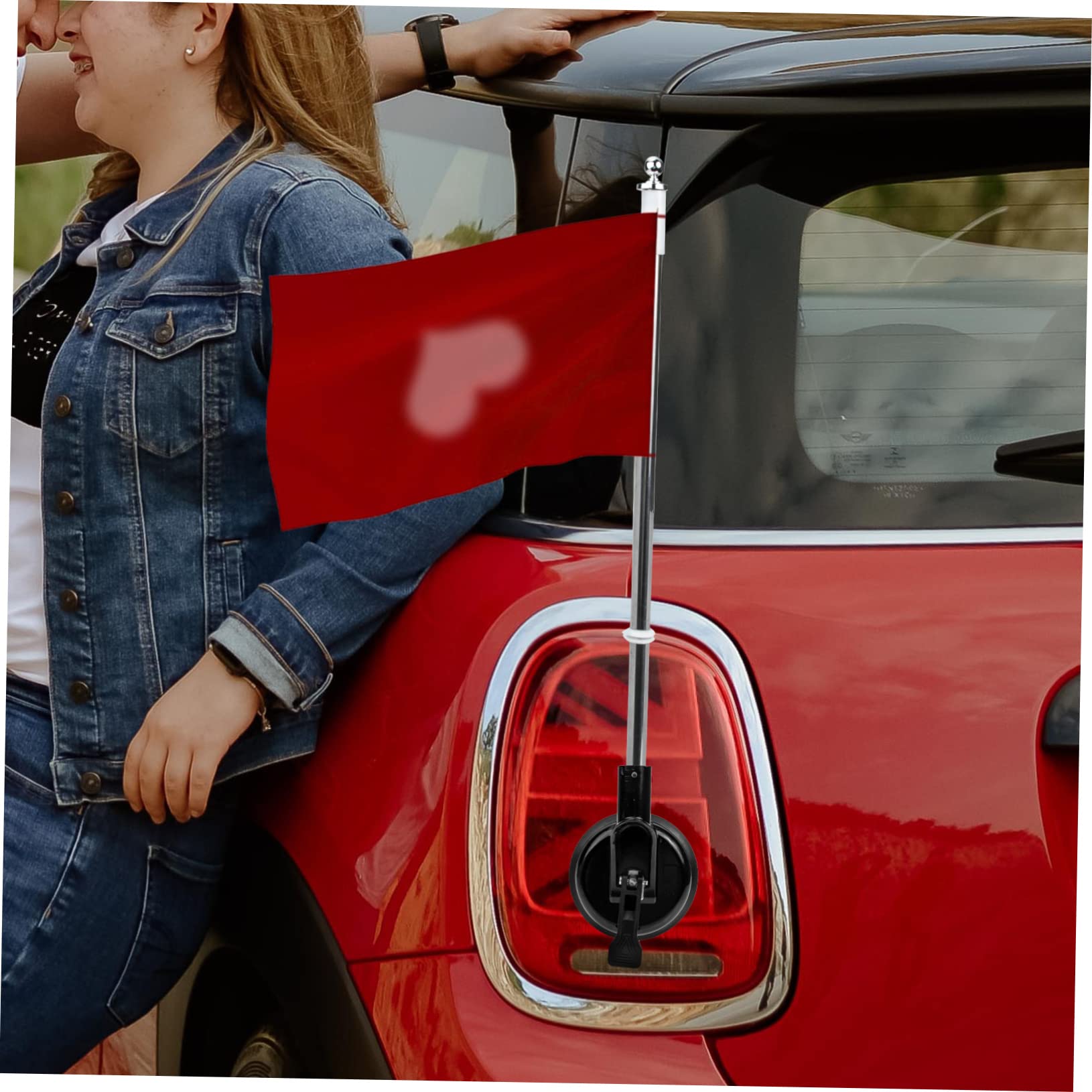 Support Mât Drapeau Voiture Magnétique - Porte-Drapeau Auto Puissant Et Portable 28 Cm Pour Véhicule Et Camion