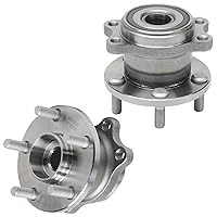 Vista 110 de Detroit Axle - 2 bujes de rodamiento de rueda traseros para Suzuki Aerio 2002-2007, Suzuki Esteem 1995-2002, 2 rodamientos de rueda completos