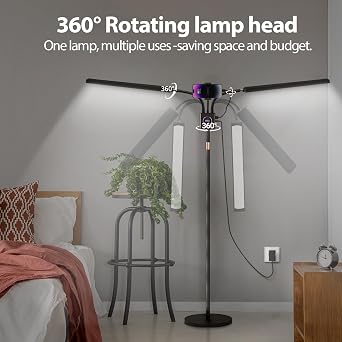 Dual Arms Lash Light, Dimmable 3 Color Tattoo Ring Light with Phone Holder, 30W Professional LED Esthetician Floor Lamp for Selfie Makeup Video Photography Live Streaming (Black) [Energy Class A]