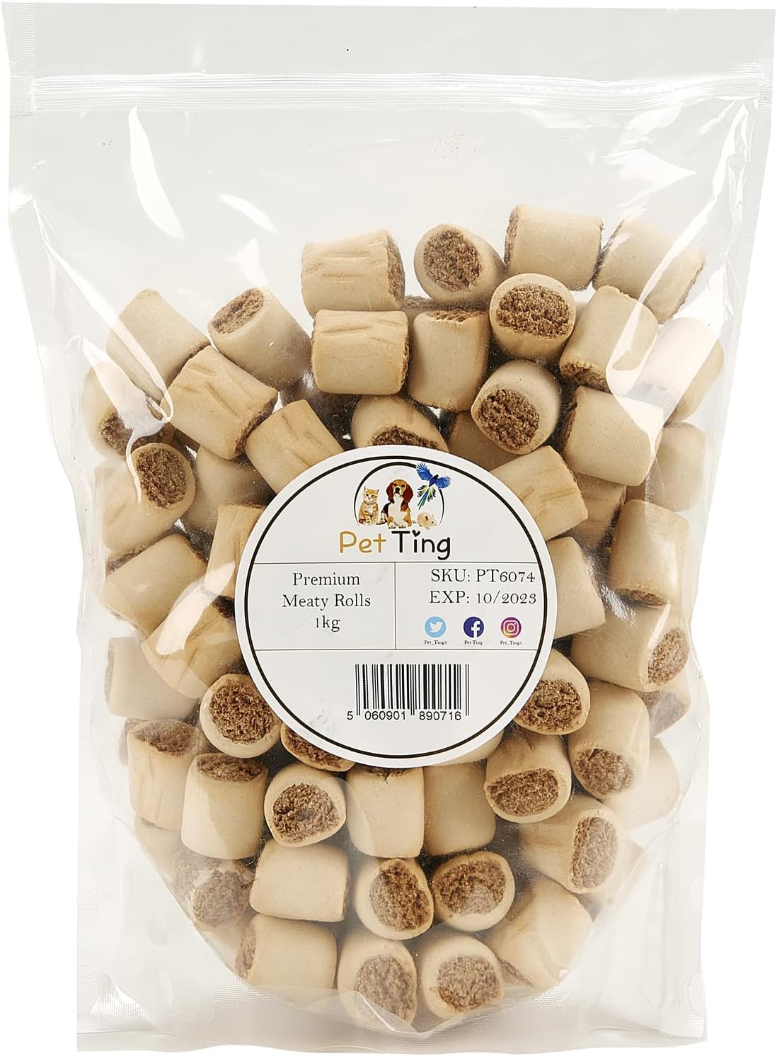 Premium Meaty Rolls Dog Treat 1kg (Meaty Rolls)