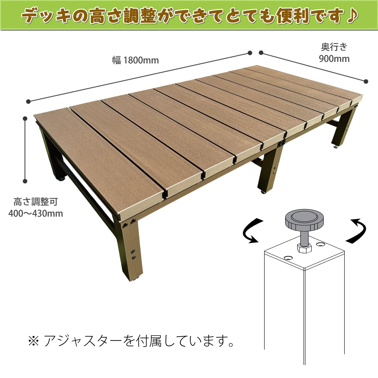 Amazon.co.jp: 人工木ウッドデッキ1890＋1段ステップセット