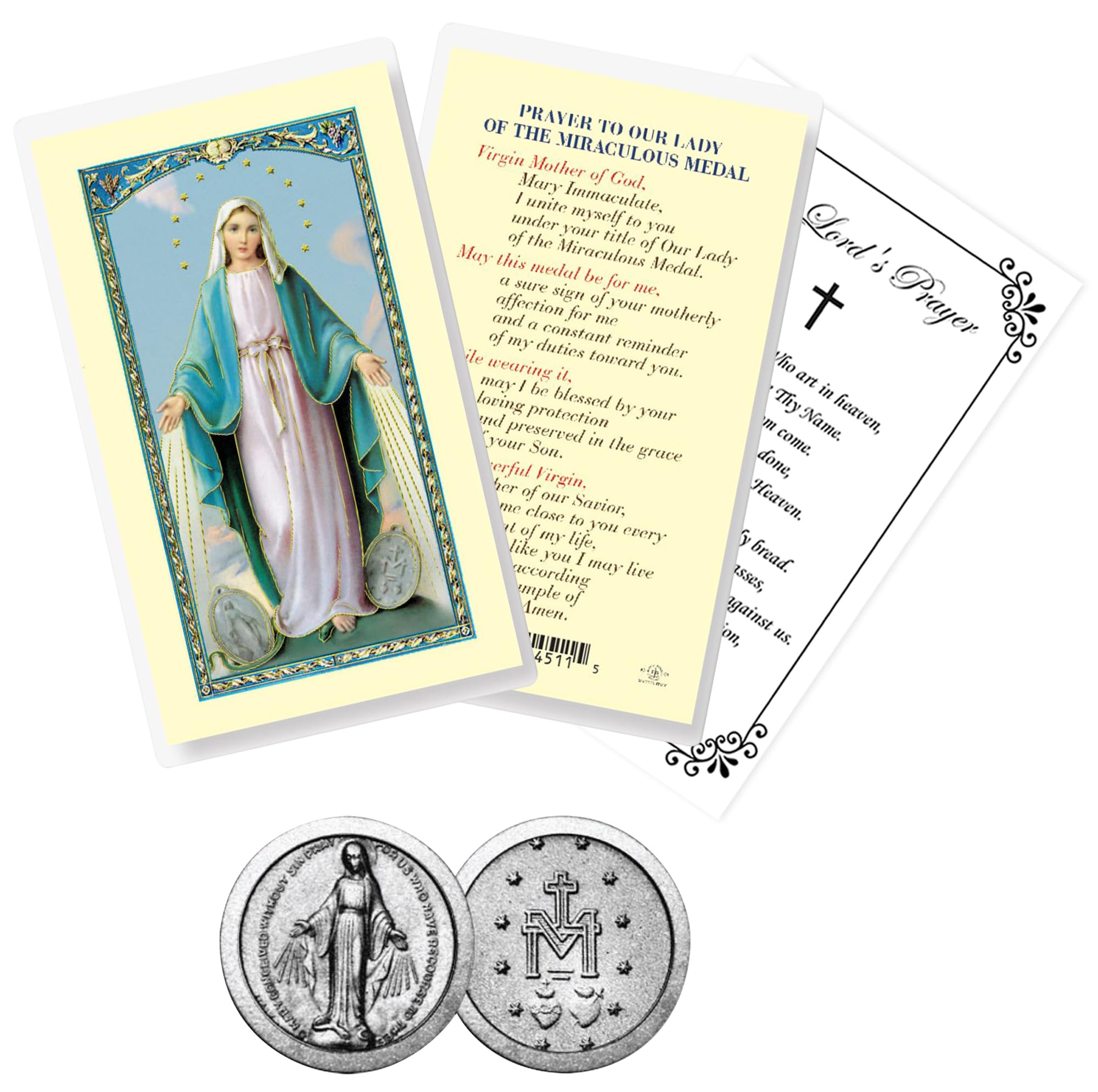 Laminated Prayer Card with Miraculous Medal