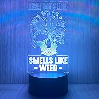 Vista 7 de 420 hojas 3D LED lámpara de mesa luz nocturna ilusión visual óptica decoración del hogar iluminación