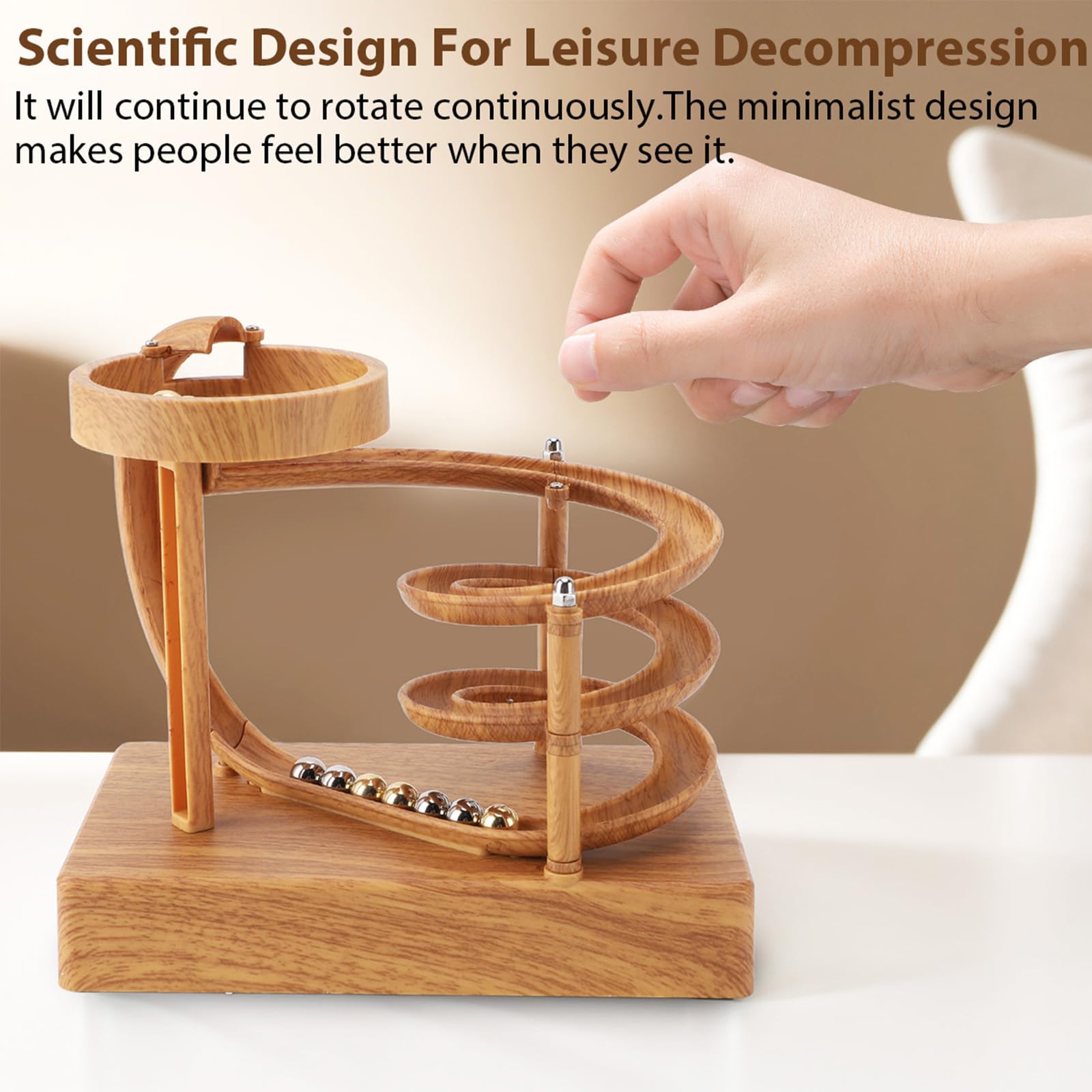 Amazon.com: Kinetic Art Perpetual Motion Marble Machine for Home