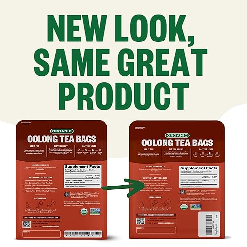 Vista 353 de FGO Té de menta orgánico, 100 unidades, bolsitas de té ecológicas, sin cafeína, el embalaje puede variar (paquete de 1)