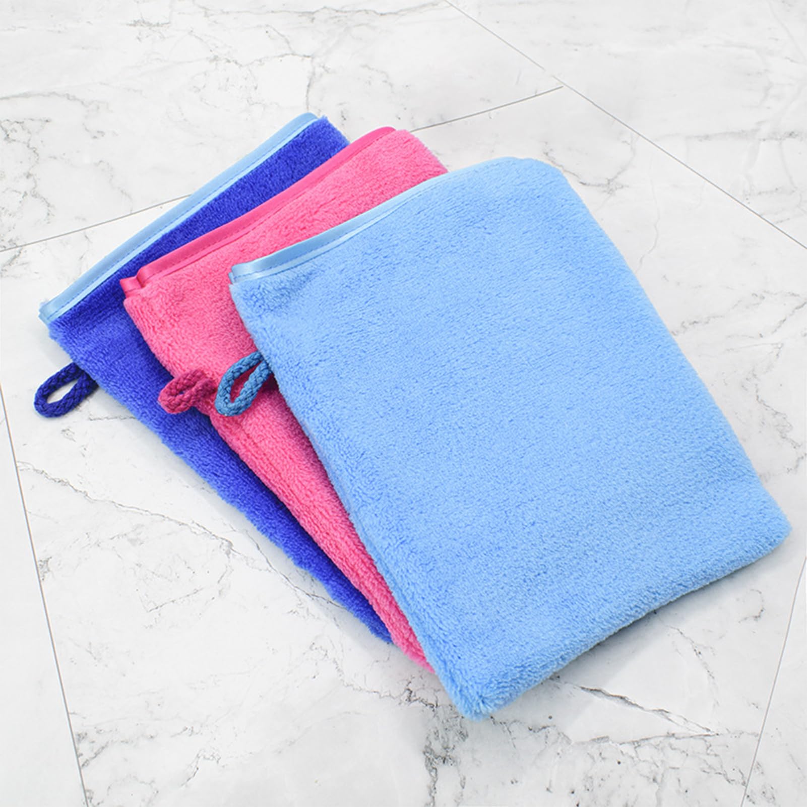 JJPJL 5 PSC Wash Cloth Body,Wash Mitts Body and Face,Shower Mitt,Bath Mitt,Face Cloth Wash Mitt,Reusable Makeup Remover Mitt Gloves,Small Hand Towels,15x20cm(Type 2) - Image 3