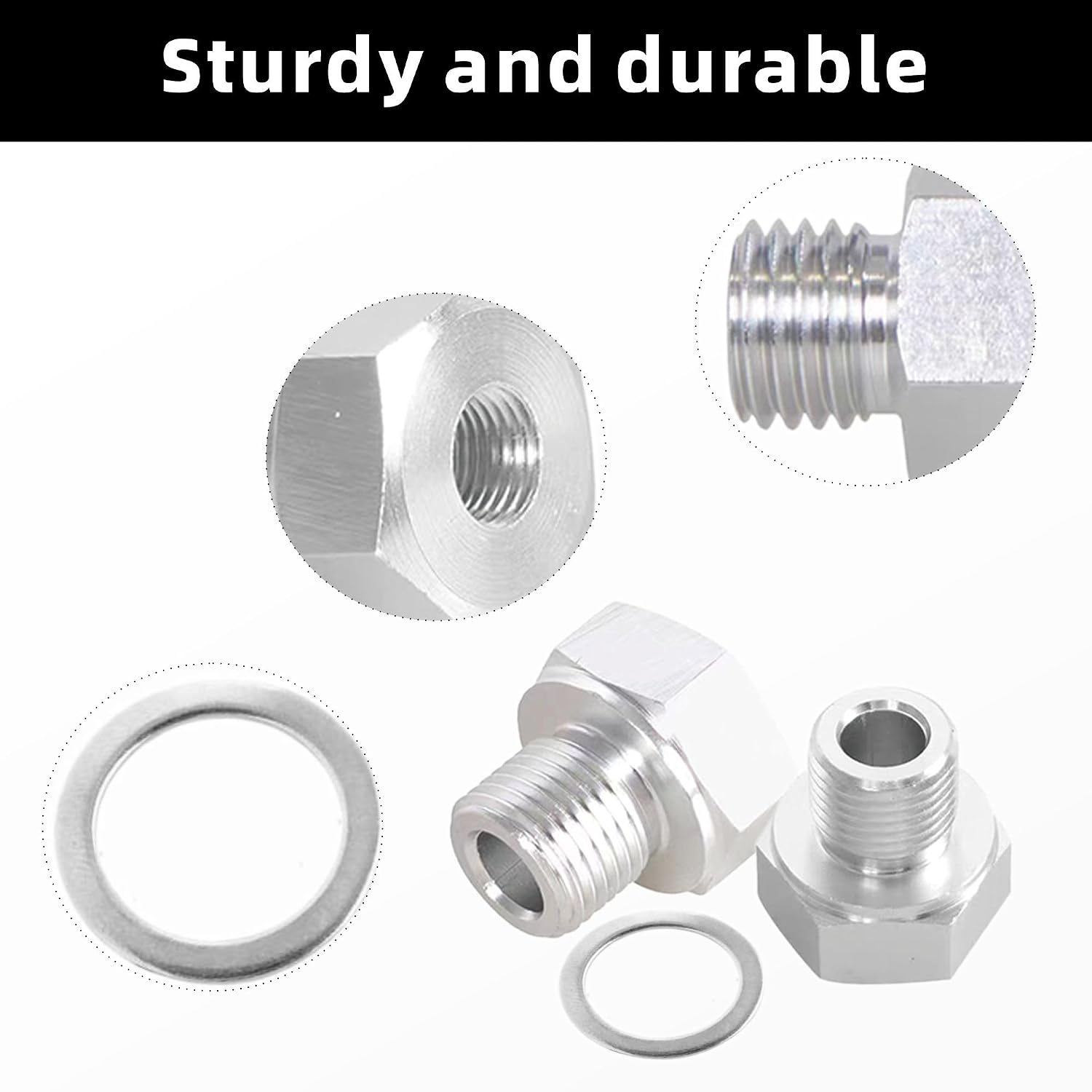Oil Pressure Sensor M16-1.5 & M12-1.5 Adapter to 1/8 NPT Port Fitting for All GM LS Series Engines LS1 LSX LS3 4.2L 4.3L 4.8L 5.3L 6.0L 6.2L