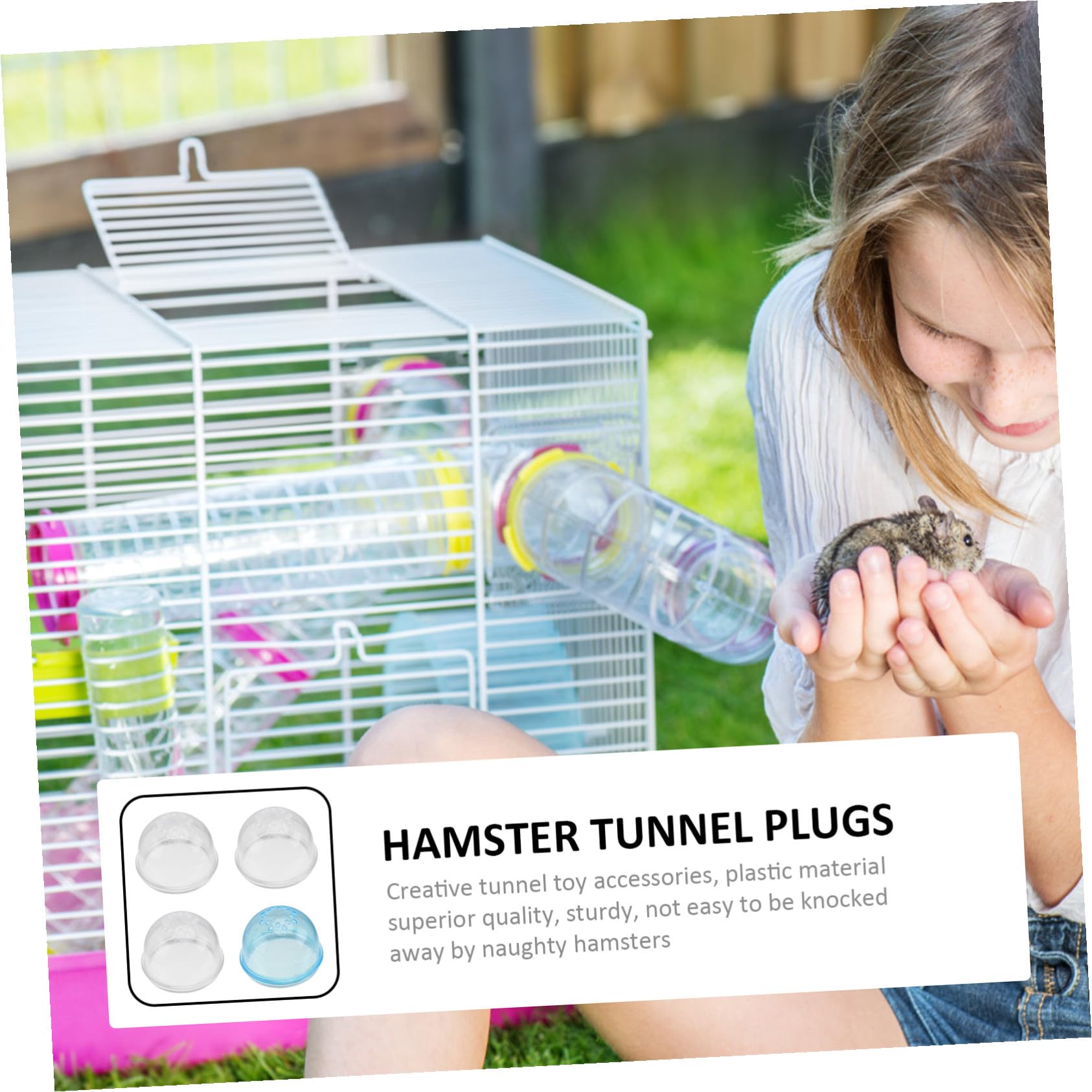 Käfigstopfen für Hamster mit Außenanschluss Kunststoff
