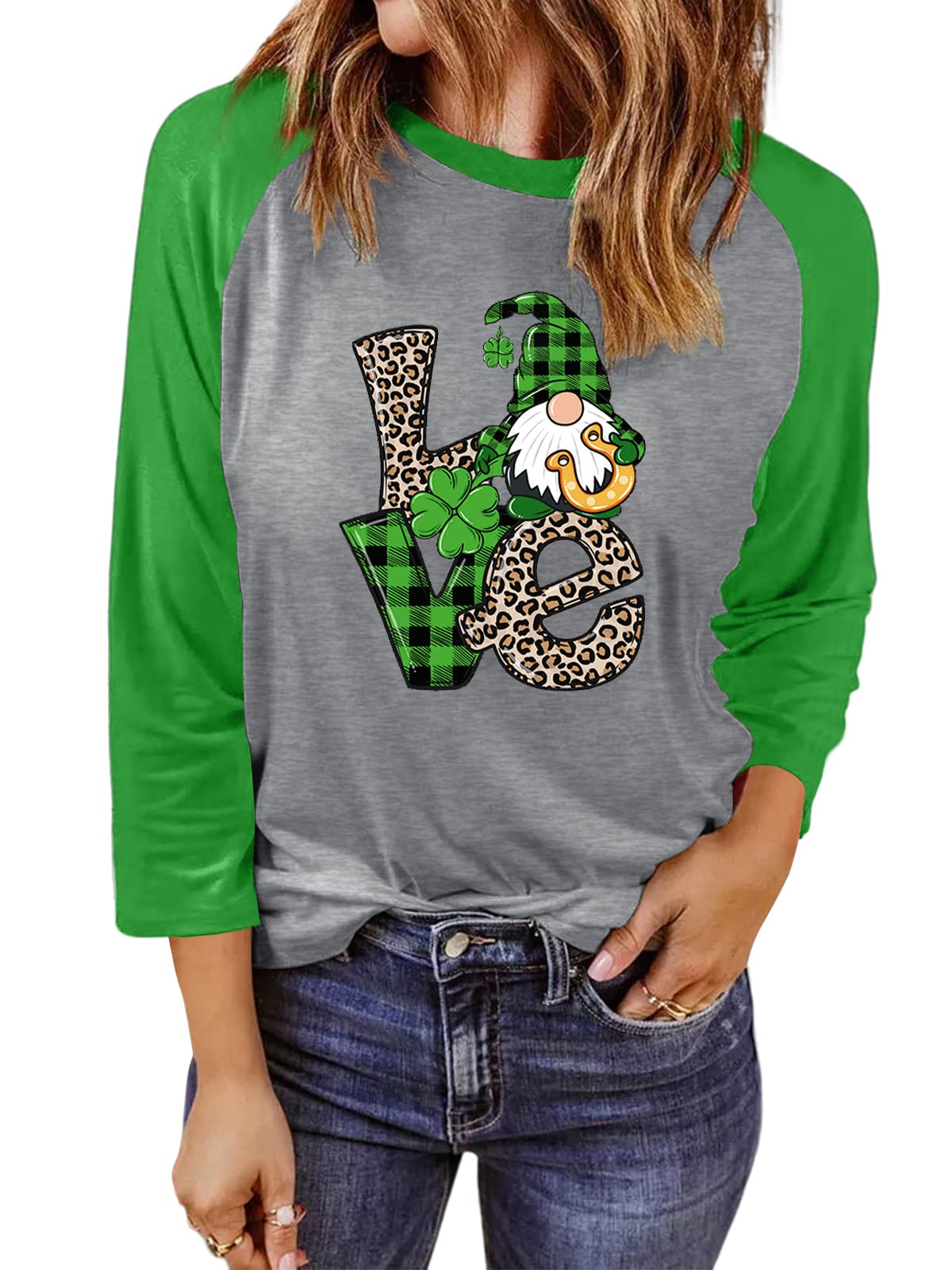 Women's Long Sleeve Graphic Tshirts Kindness Print Crew Neck Casual Tee Tops